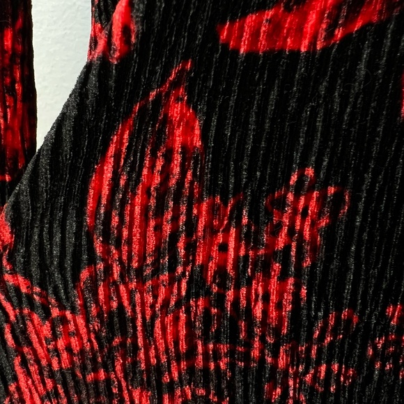 Anthropologie Pencil Dress Red Velvet HD Paris Dierdre Holiday Christmas Party M - Picture 5 of 9